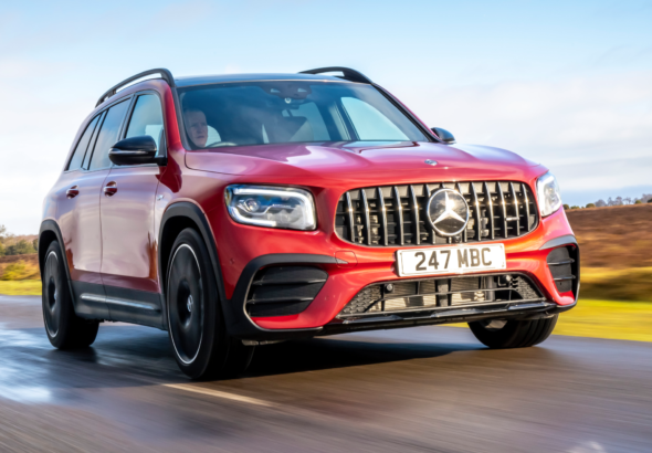 dfb9fea4-6201-43c3-a139-c6e9b2bac564_2021+Mercedes-AMG+GLB+35+Front+3_4+Driving